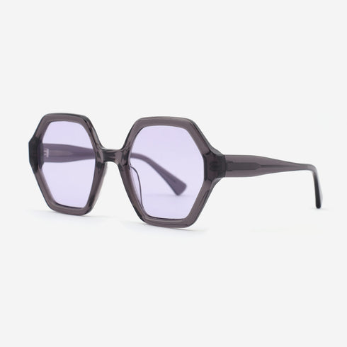 Arc Hexagon and Dimensional Acetate Unisex Sunglasses 22A8064